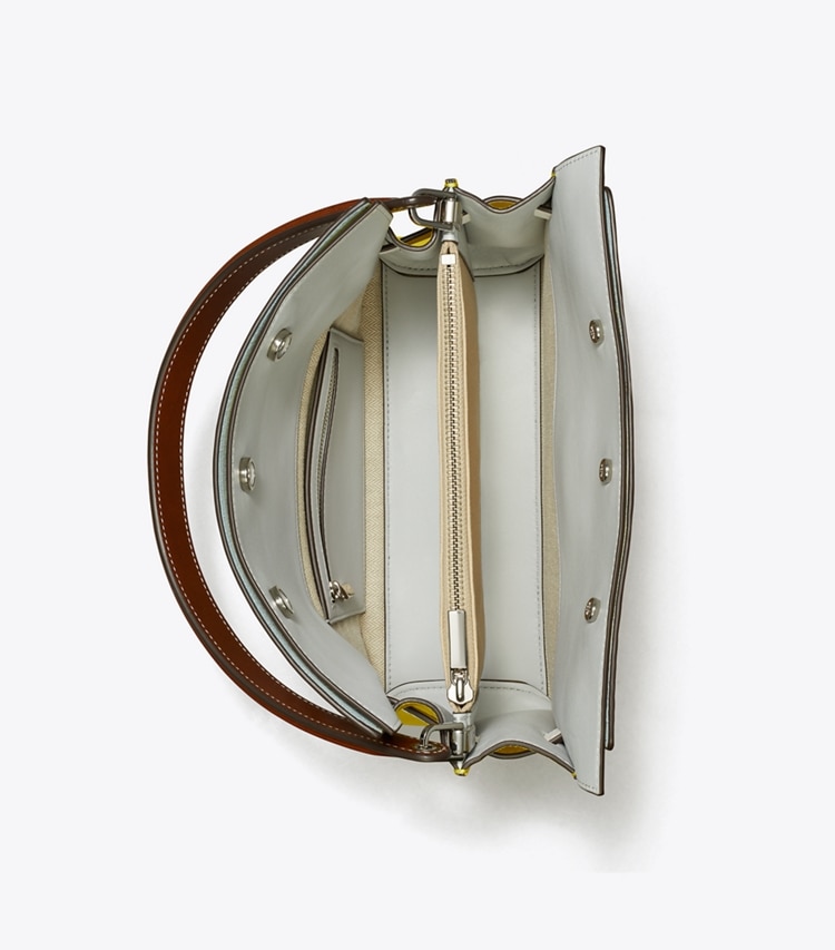 SMALL LEE RADZIWILL SNAKE EMBOSSED DOUBLE BAG