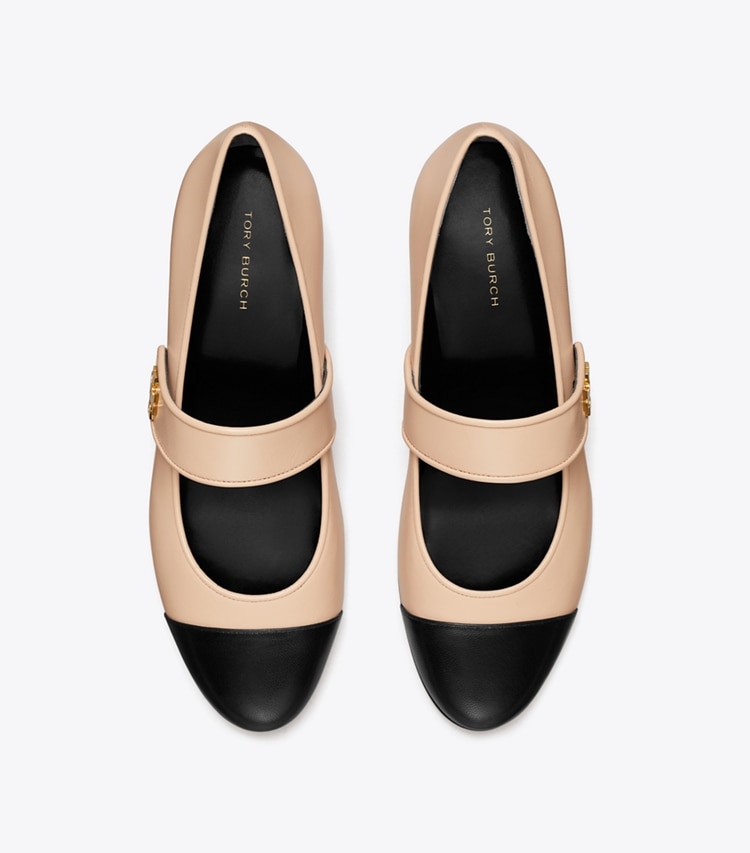 CAP-TOE MARY JANE HEEL BALLET
