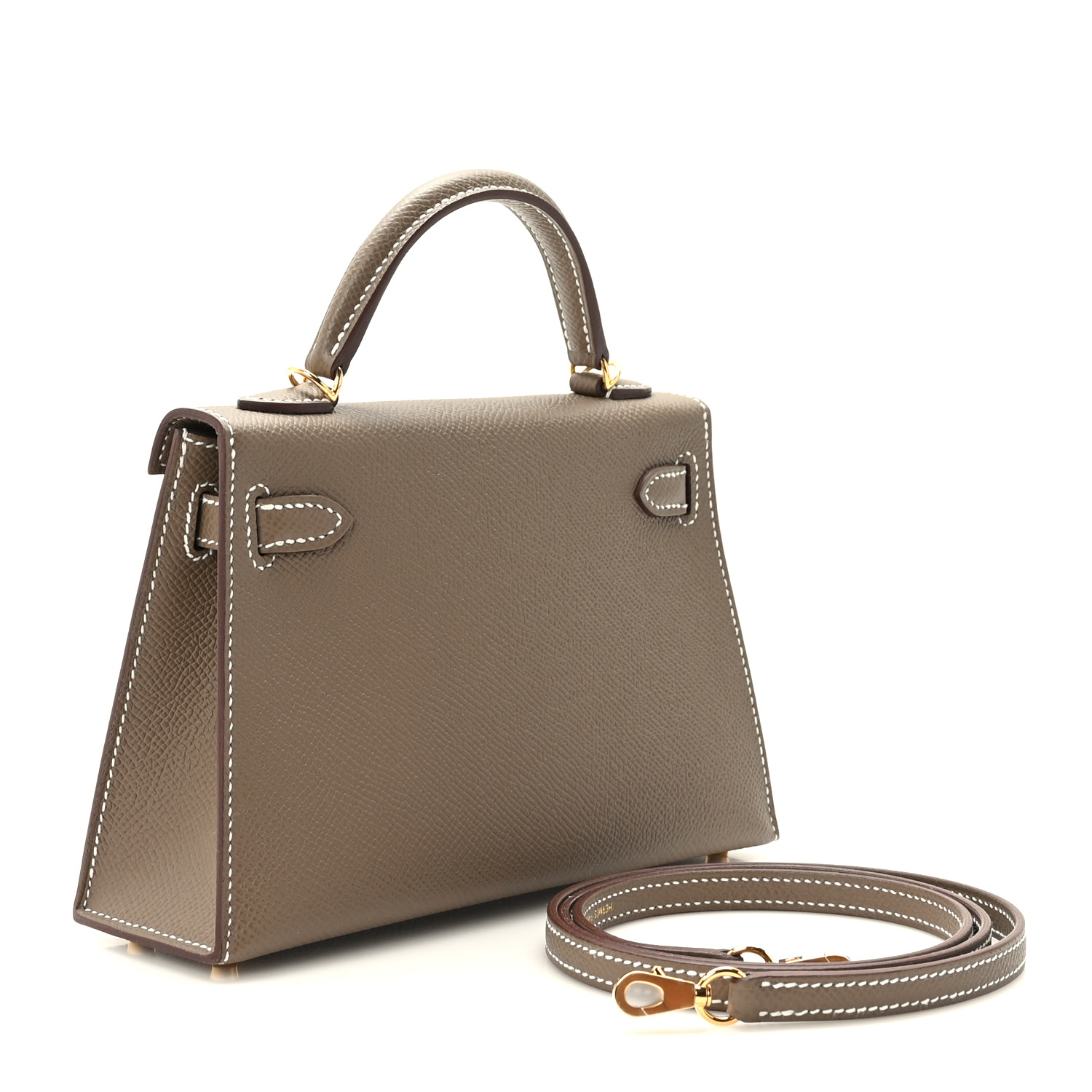 Epsom Mini Kelly Sellier 20 Etoupe