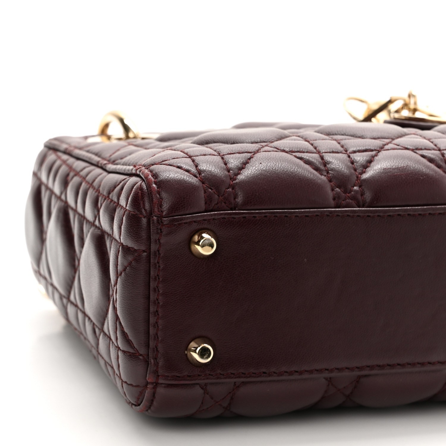 Lambskin Cannage Mini Lady Plum
