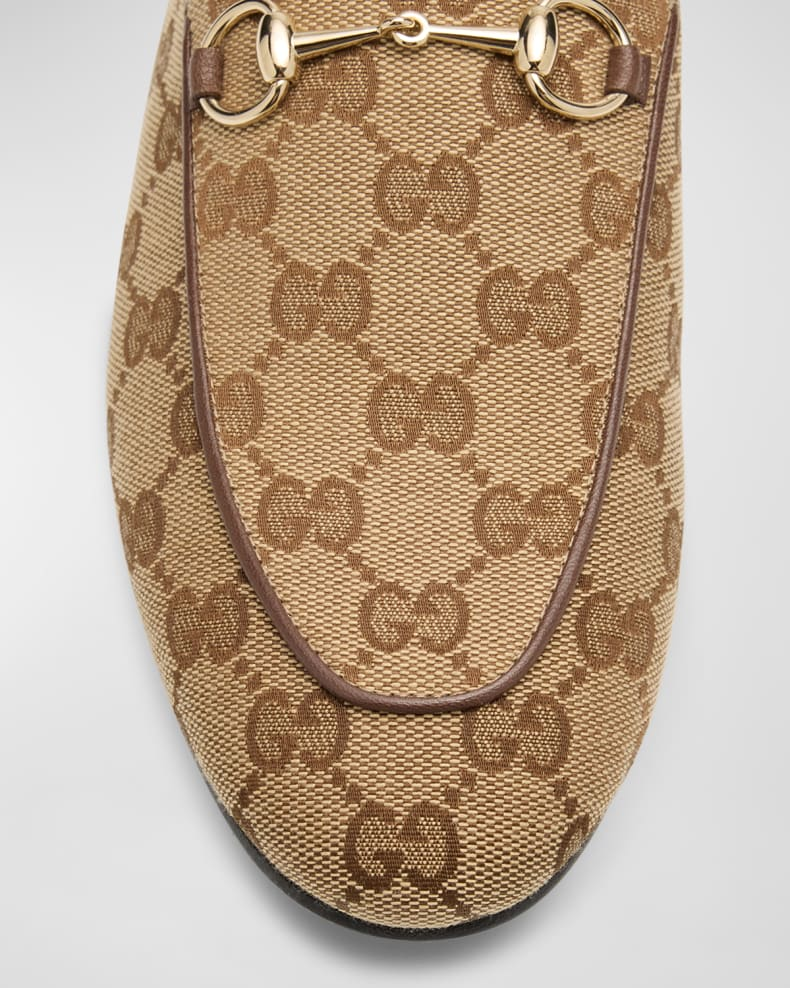 Princetown GG Canvas Bit Loafer Mules