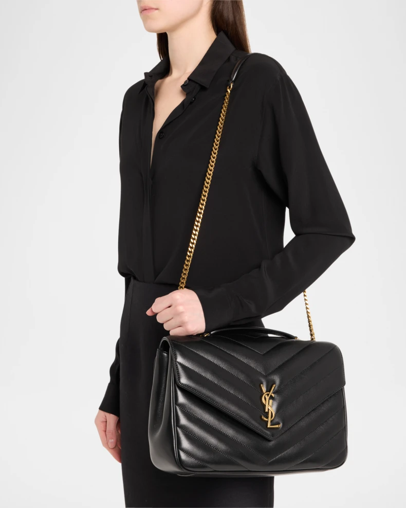 Chain Shoulder Bag in Quilted Leather