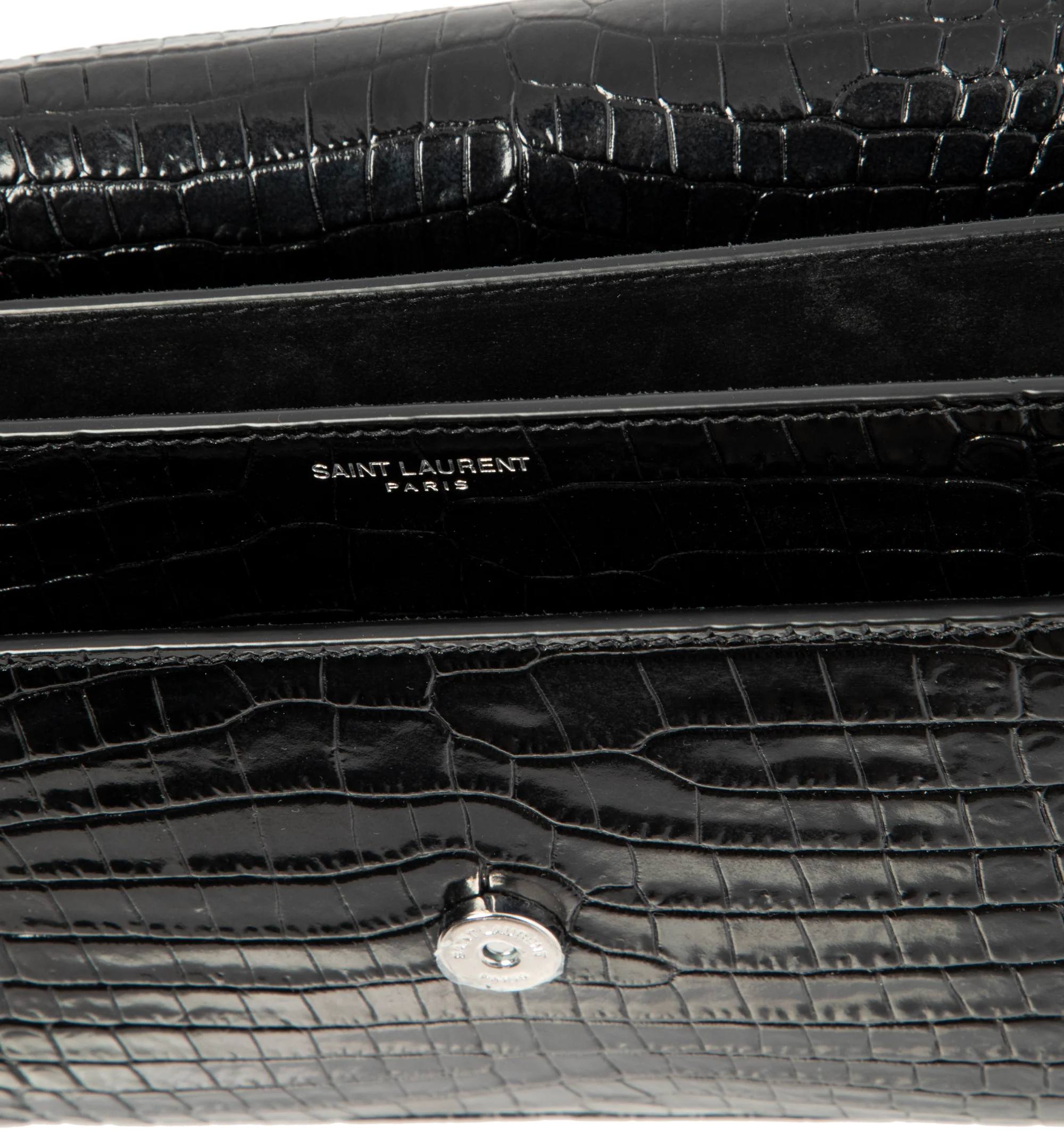 SUNSET MEDIUM CROC EMBOSSED BAG