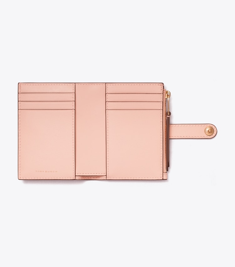 T MONOGRAM LEATHER BI-FOLD WALLET