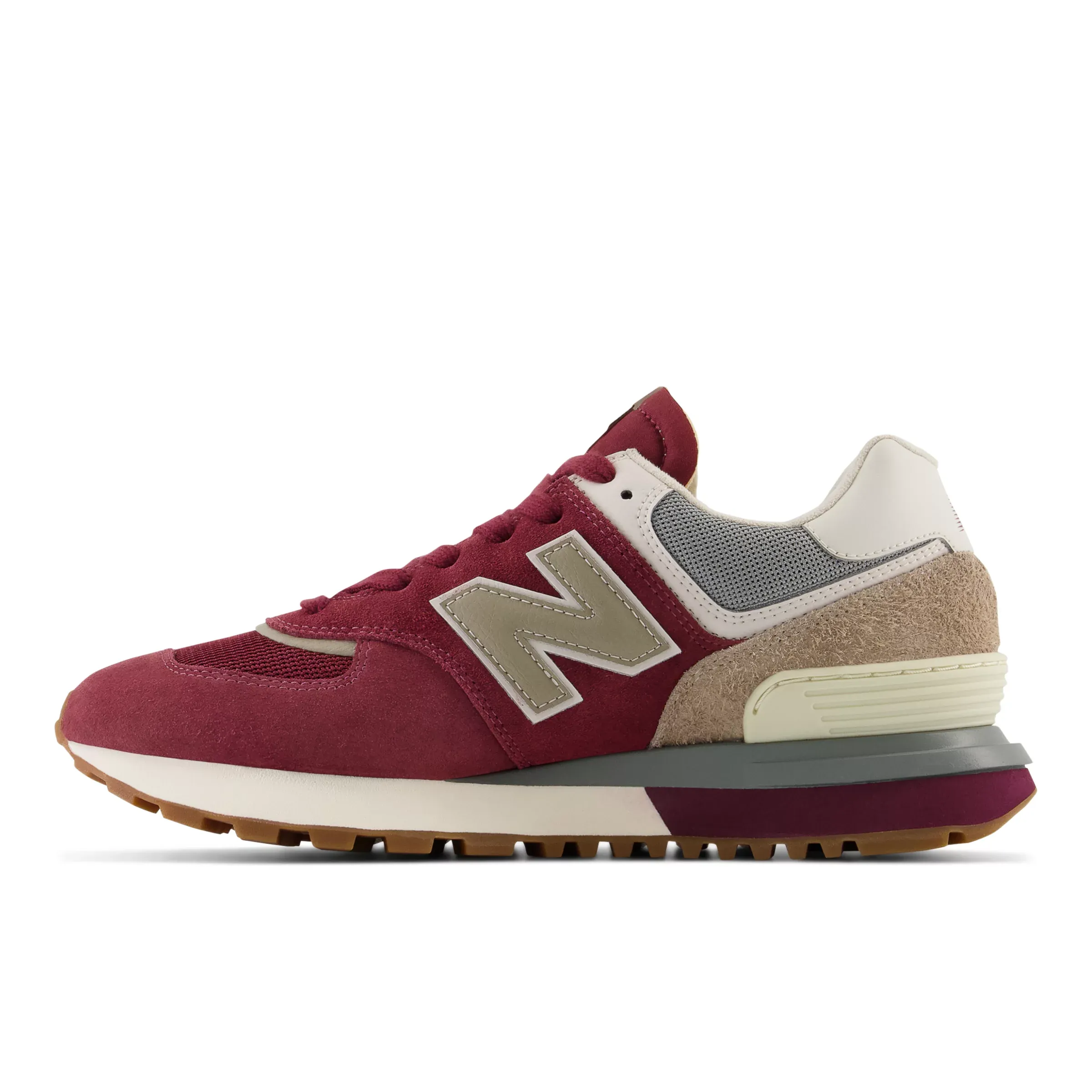 U574LG - Burgundy with Beige