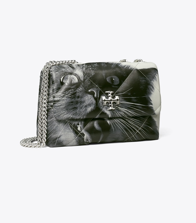 SMALL KIRA DIAMOND QUILT CAT PRINT CONVERTIBLE SHOULDER BAG