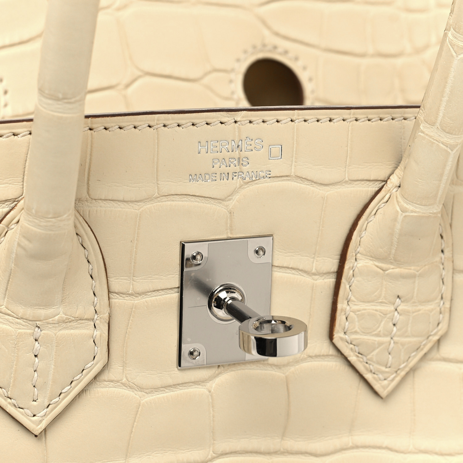 Matte Alligator Birkin 25 Vanille