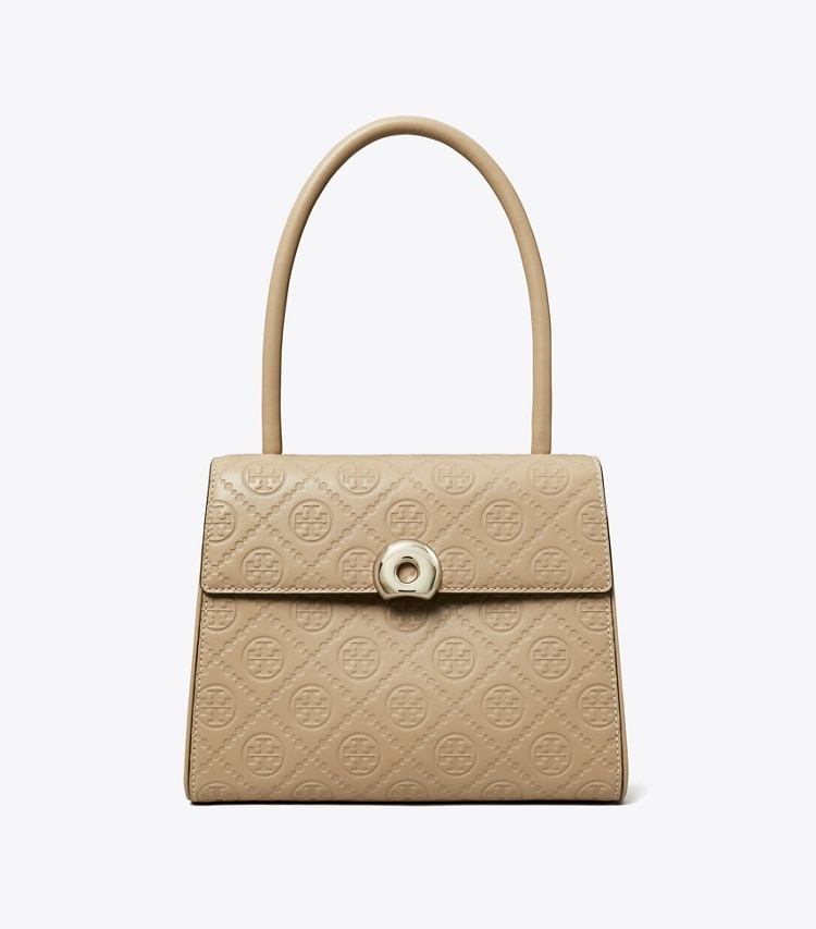 SMALL DEVILLE T MONOGRAM LEATHER BAG