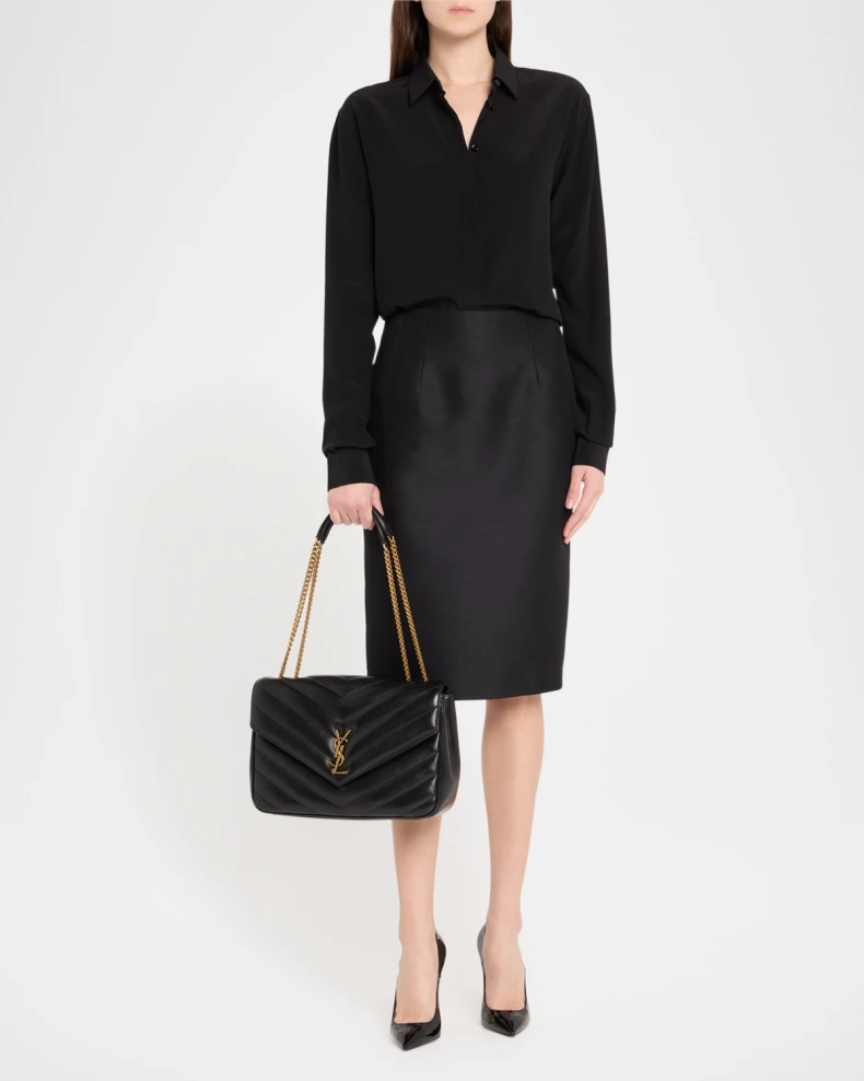 Chain Shoulder Bag in Quilted Leather