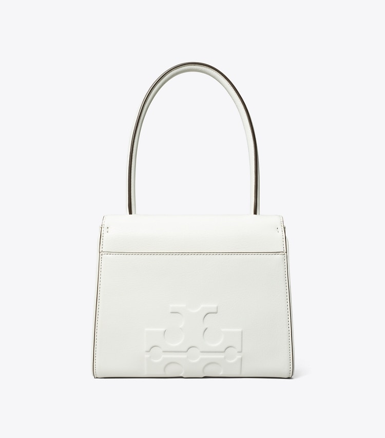SMALL DEVILLE T MONOGRAM LEATHER BAG