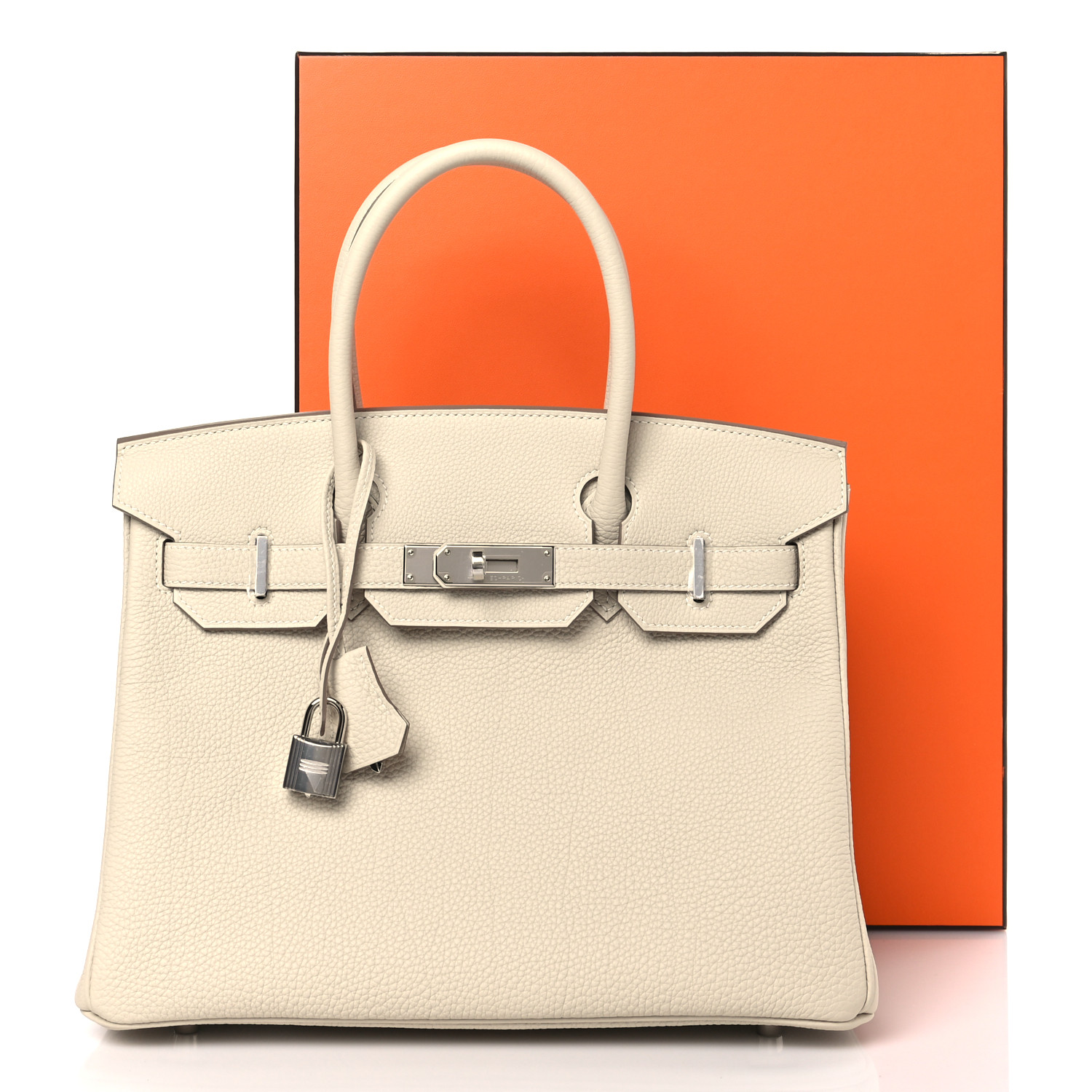 Togo Birkin 30 Craie锛�Silver Lock锛�