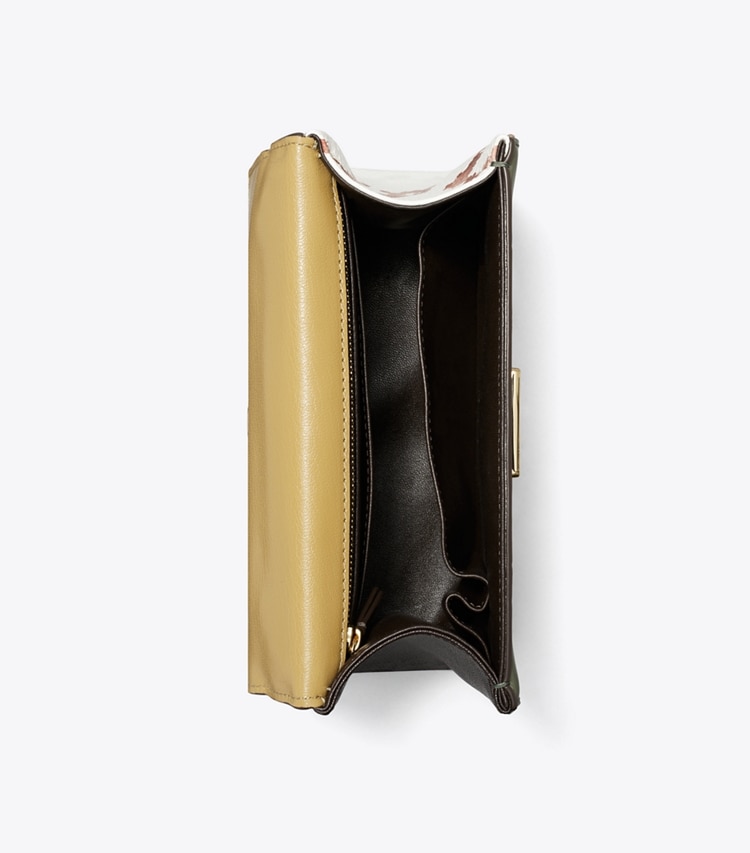 SMALL DEVILLE T MONOGRAM LEATHER BAG