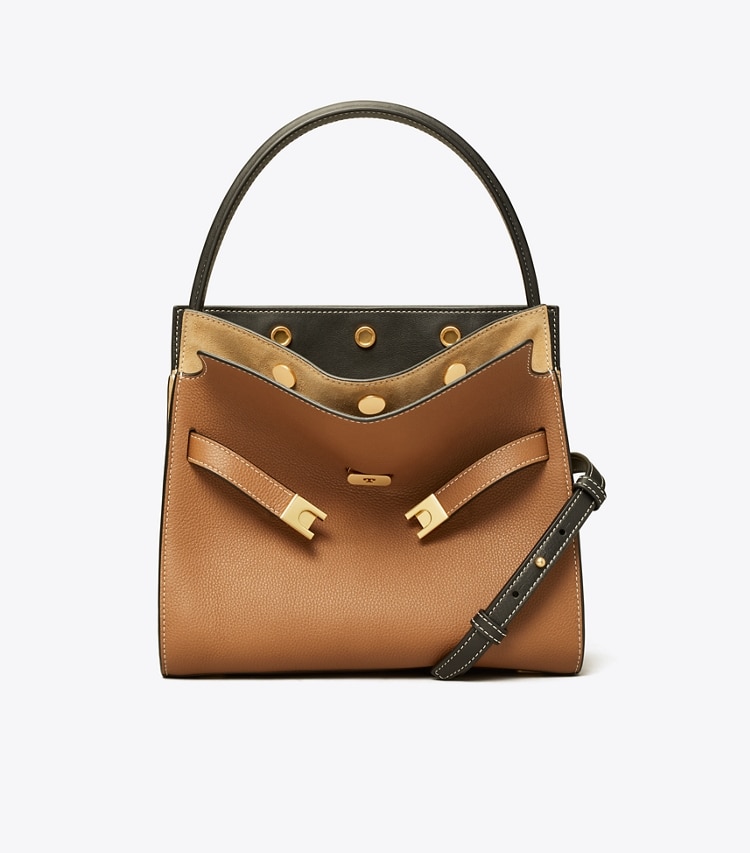 SMALL LEE RADZIWILL SNAKE EMBOSSED DOUBLE BAG