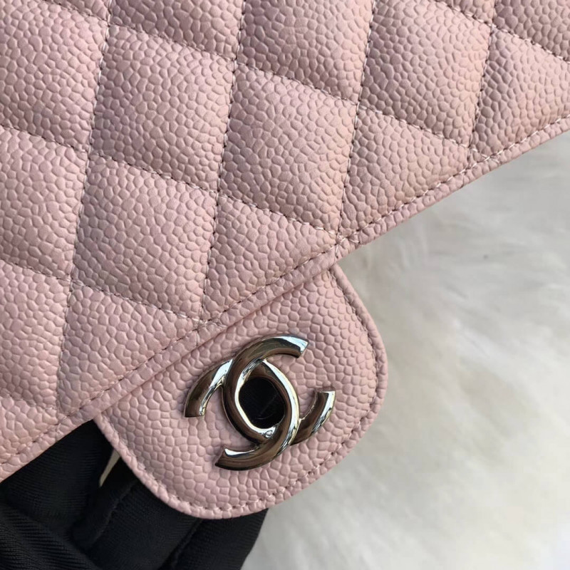 Chanel Caviar Calfskin Classic Flap Bag-Pink