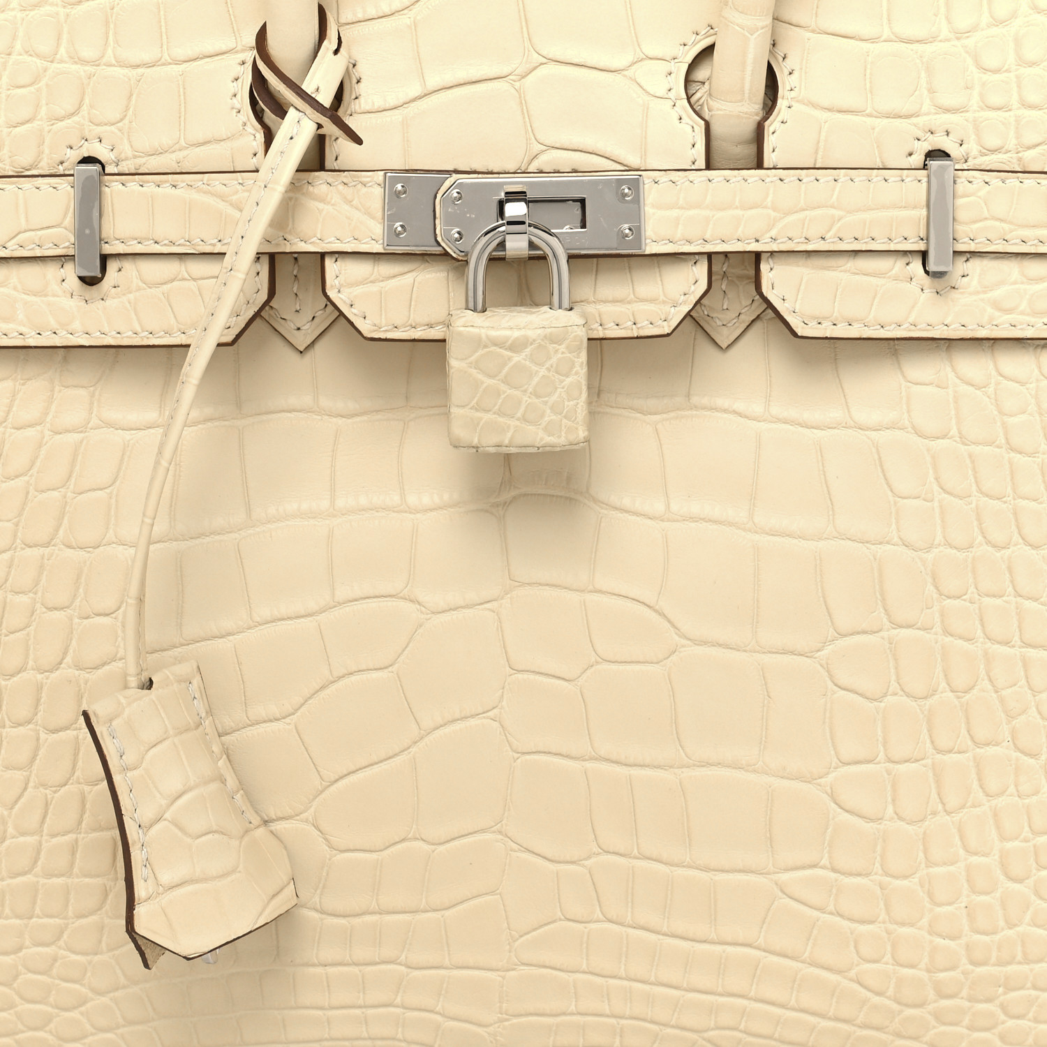Matte Alligator Birkin 25 Vanille