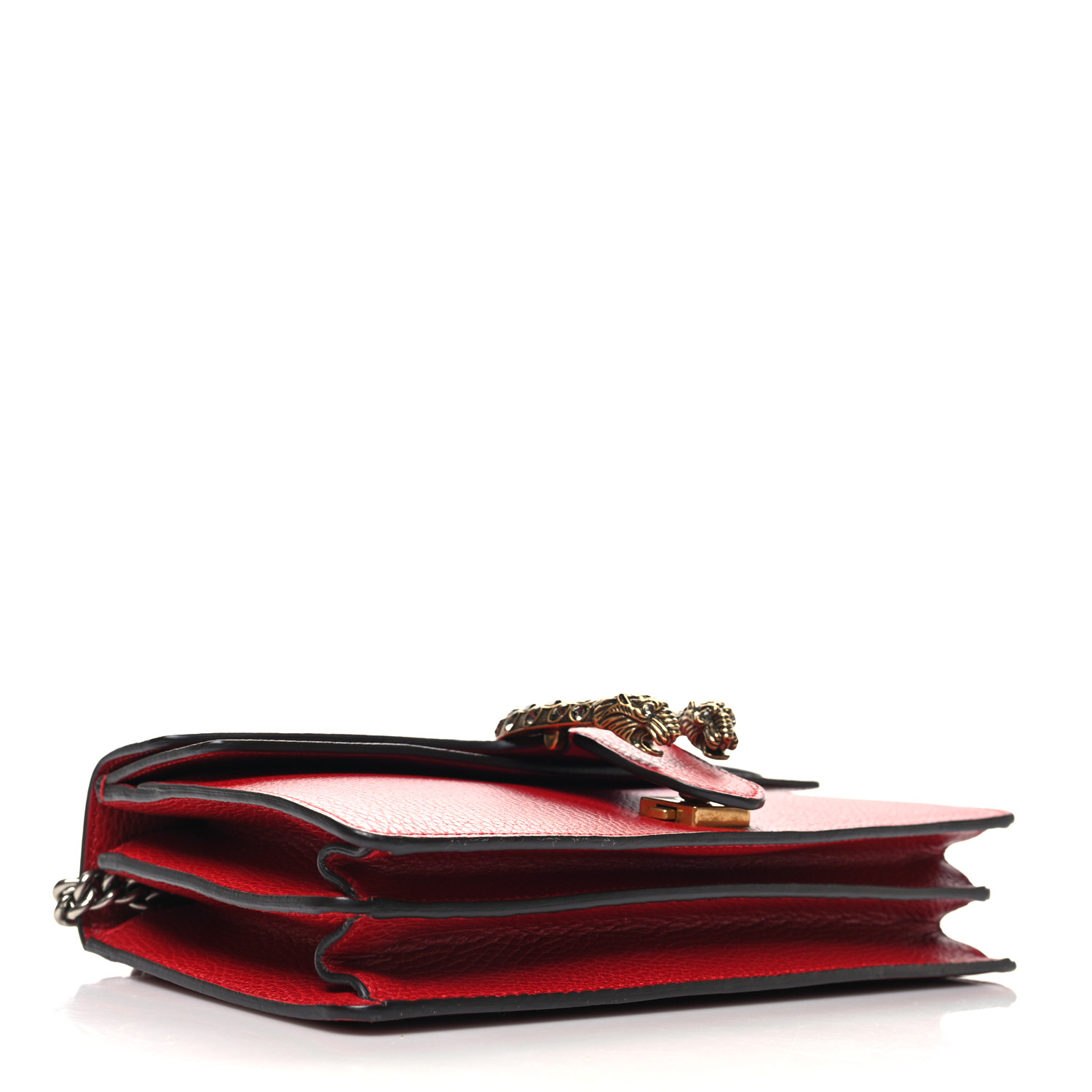 Pebbled Calfskin Small Dionysus Shoulder Bag Red