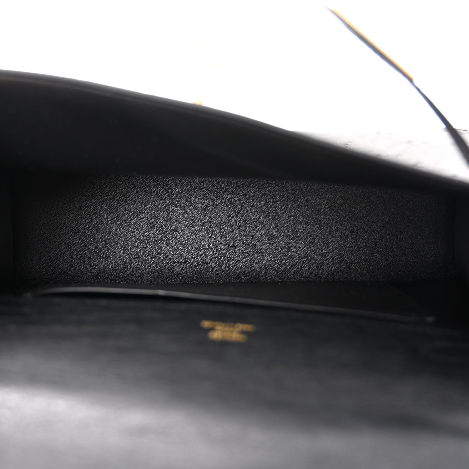 Ostrich Kelly Pochette Black