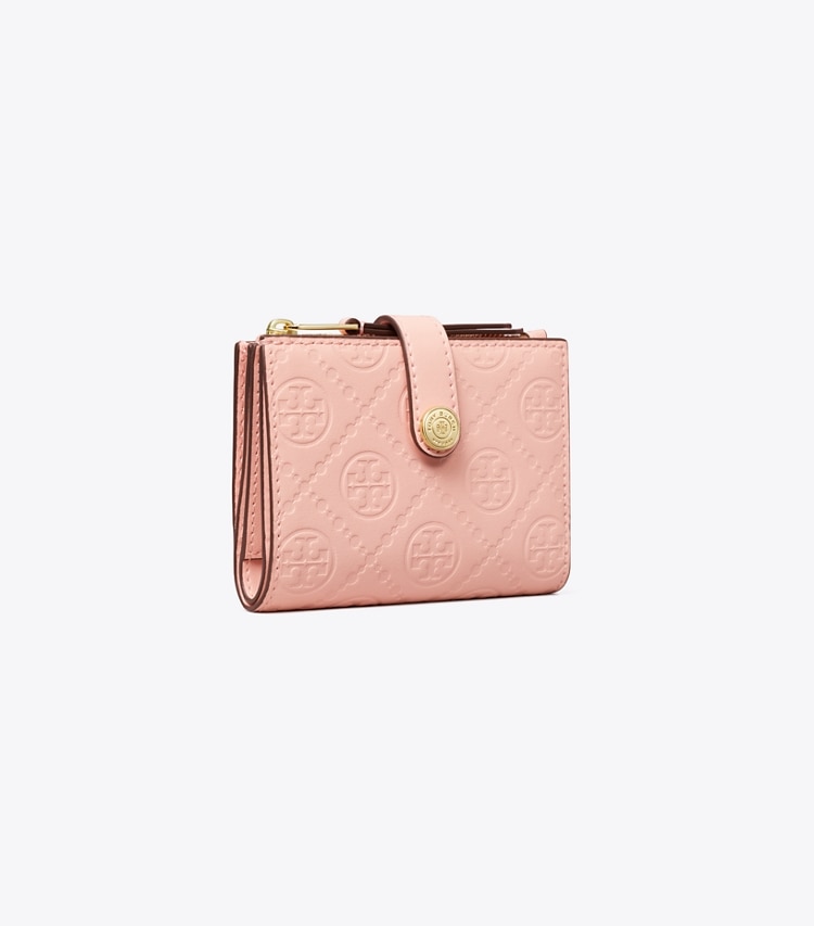 T MONOGRAM LEATHER BI-FOLD WALLET