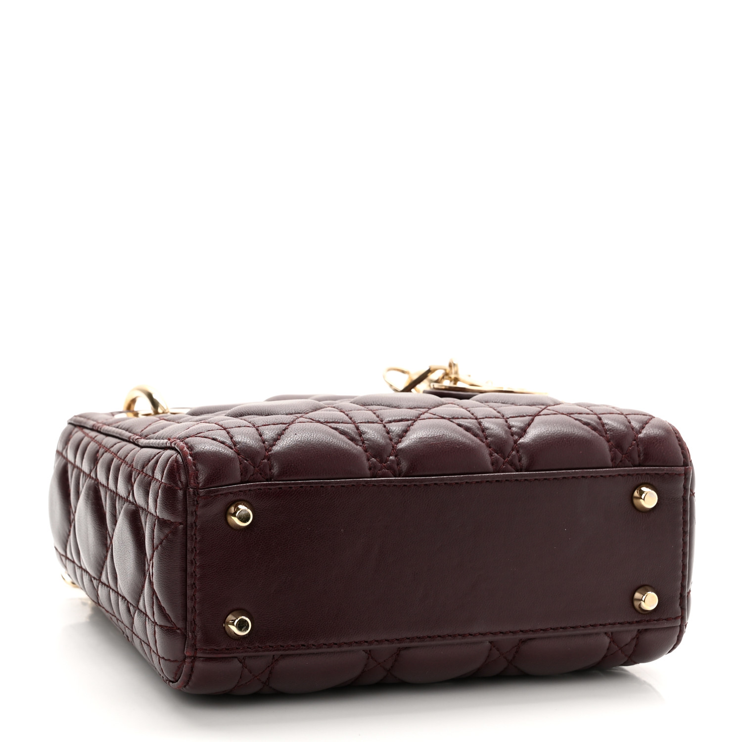Lambskin Cannage Mini Lady Plum