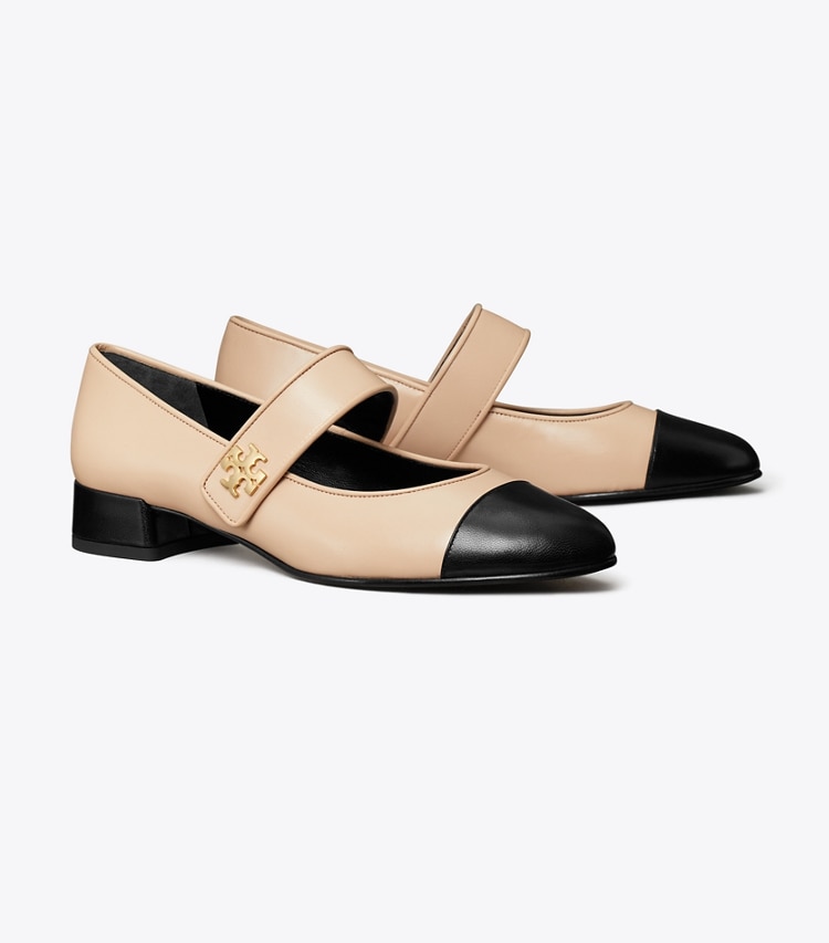 CAP-TOE MARY JANE HEEL BALLET