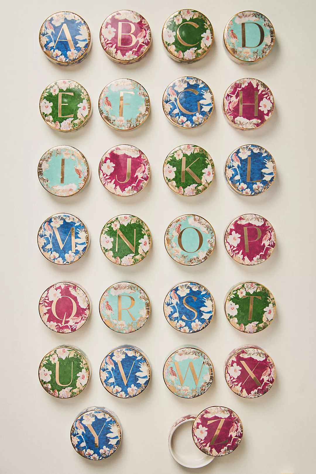 Emmaline Stoneware Lidded Monogram Trinket Dish