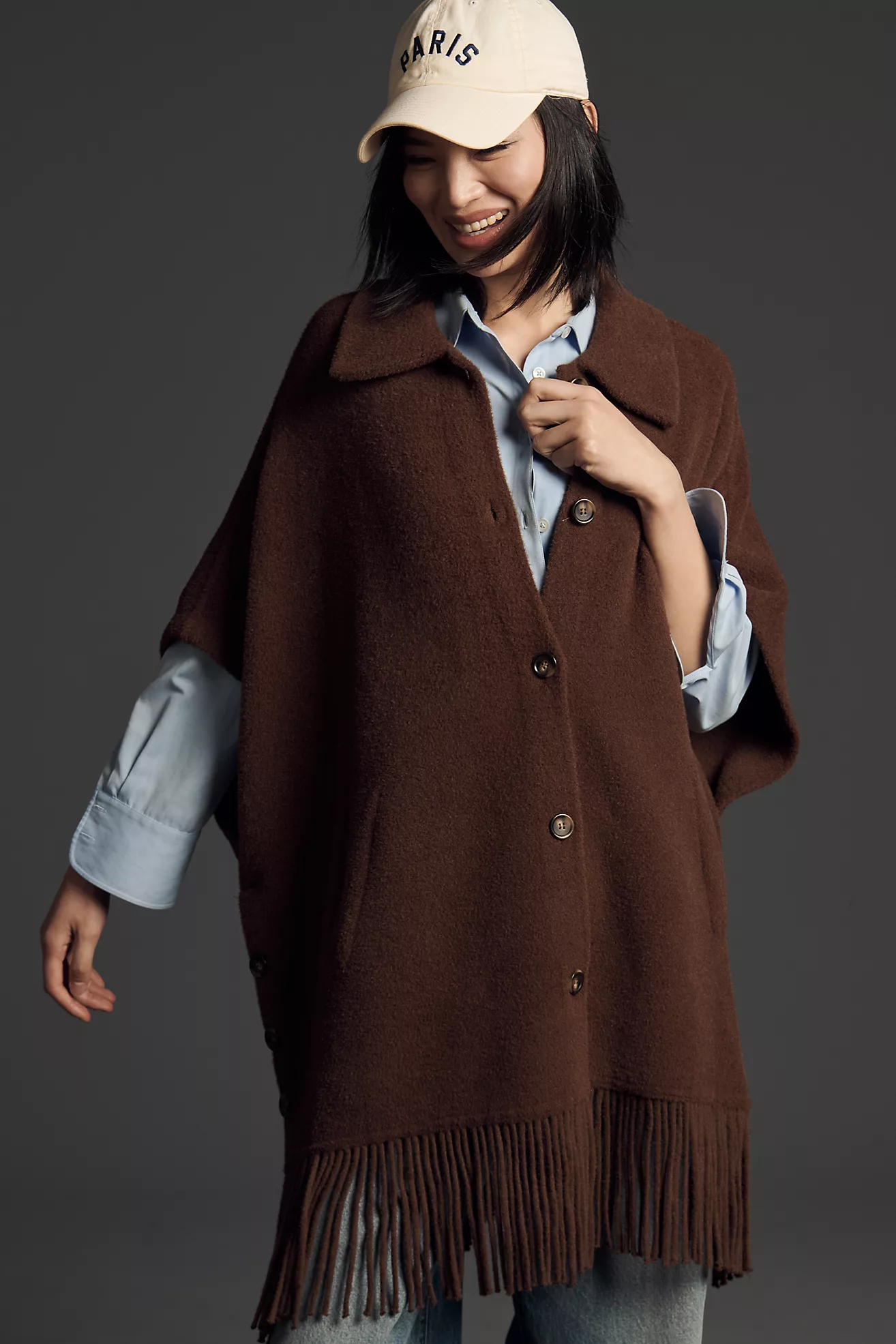 NVLT Mink Eyelash Fringe Coatigan