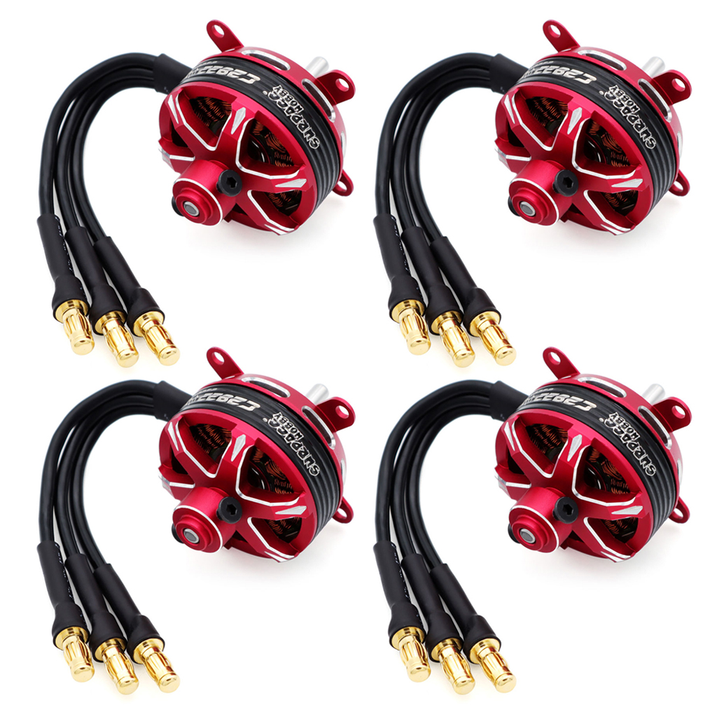 Surpass Hobby 4pcs C2822 2-3S 2-4S V2 14-pole Outrunner Brushless Motor For Fixed-wing Aircraft