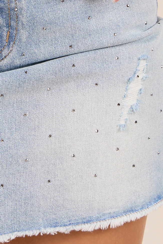 Rhinestone Mini Skirt