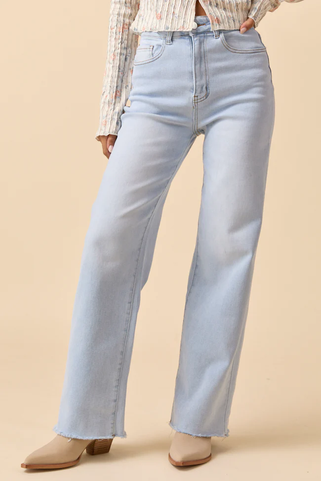 Light Wash Wide Leg Jeans