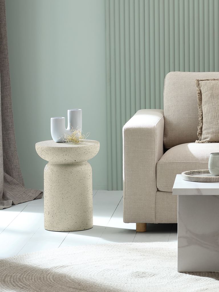 End table LYDUM D34 grey/beige fiberstone