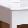 Lowest Prices - Roundhill Furniture Moniya Wood Vanity Table and Stool Set, Pink