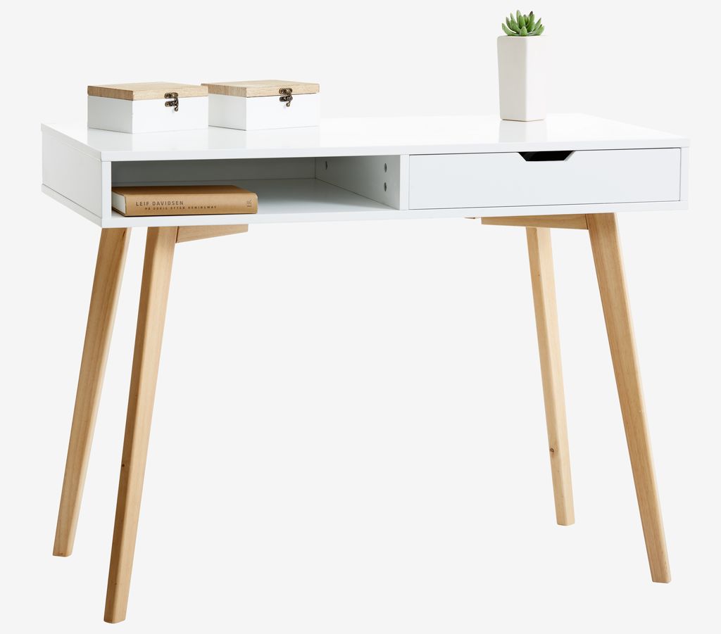 Desk TAMHOLT 50x100 white/natural