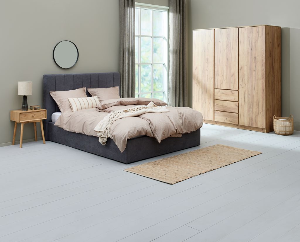 Bedside table HOKKSUND 1 drawer natural oak