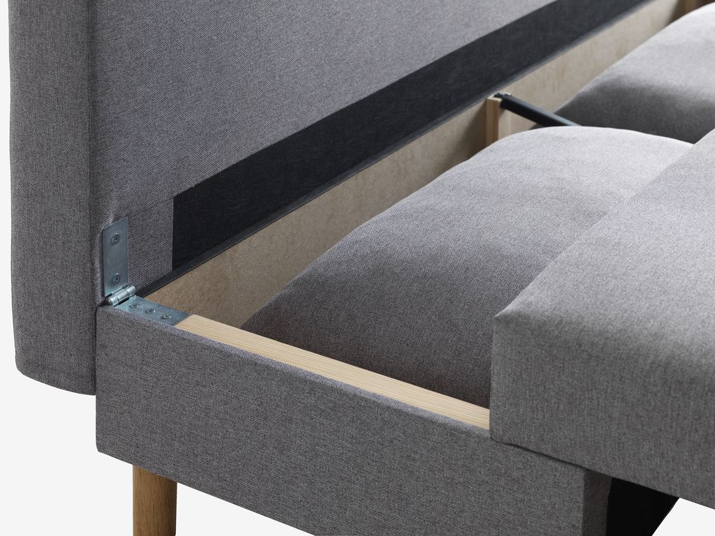 Sofa bed NORSMINDE light grey fabic