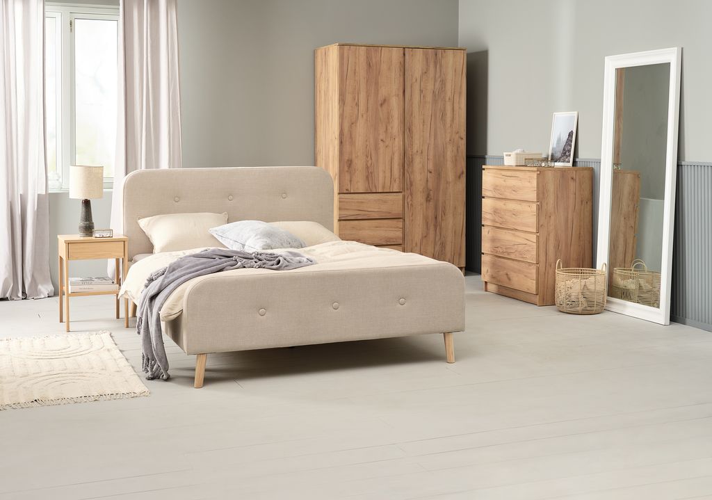 Wardrobe LIMFJORDEN 120x200 combi natural oak colour