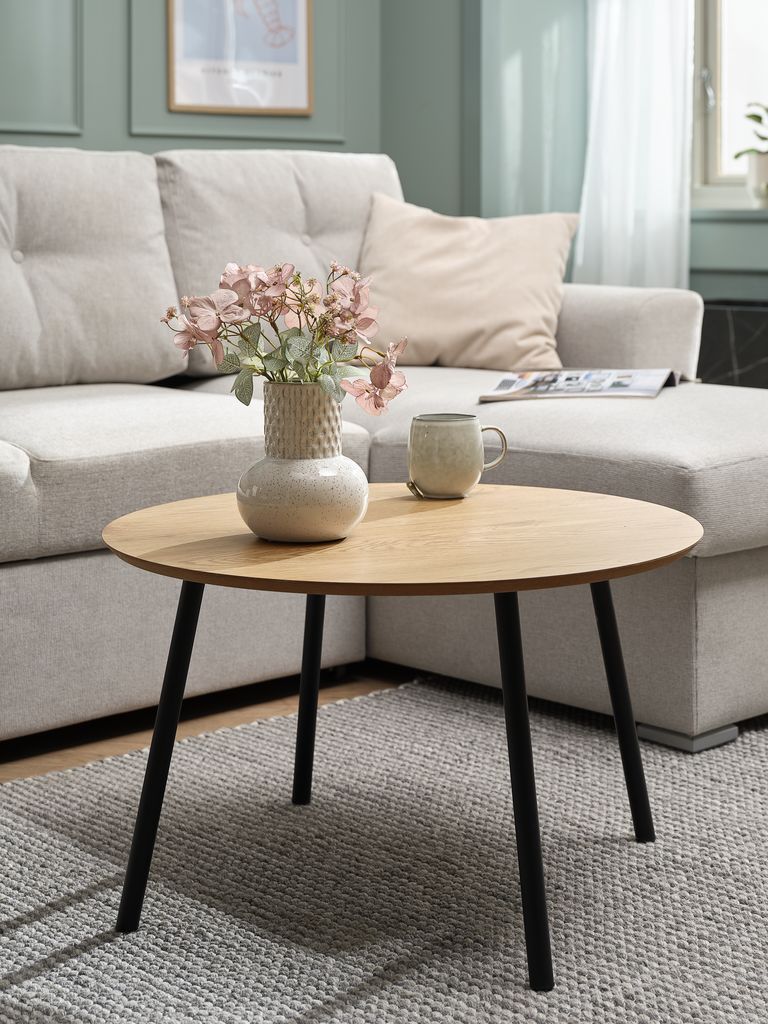 Coffee table NYBO D70 oak colour/black