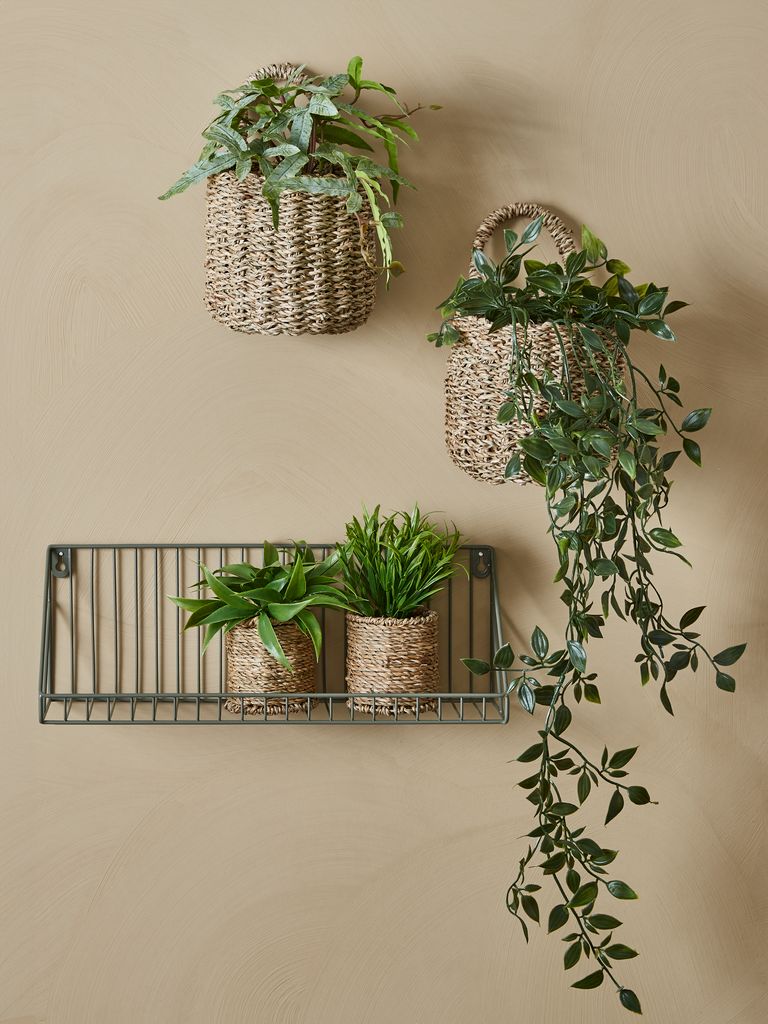 Basket INGVER W14xLx14xH13cm f/hanging natural