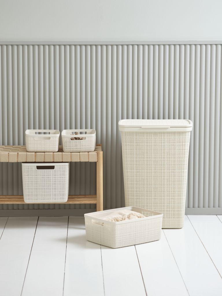 Basket JUTE 5L plastic off-white