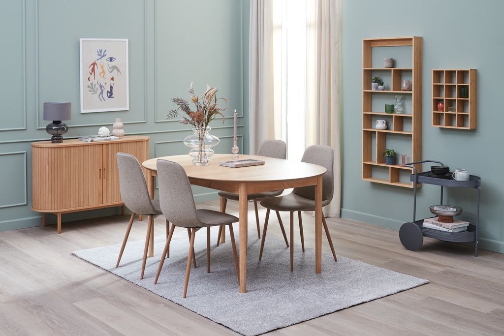 Sideboard LYNGVIG 120 cm 2 tambour doors natural oak