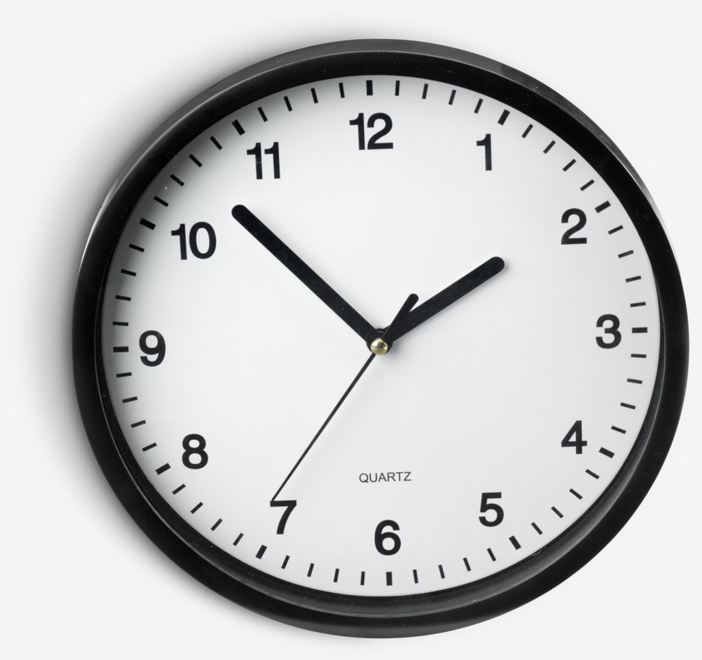 Wall clock ELVART D23cm black/white