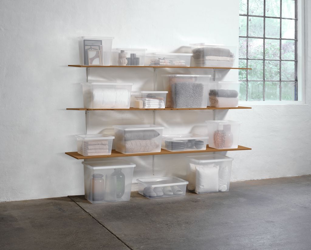 Underbed BOX BASIC BOX 30L w/lid transparent