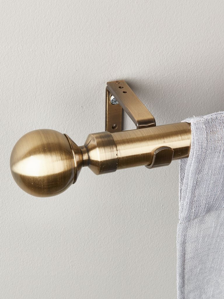 Curtain pole PRESTINE BALL 170-300cm antique brass