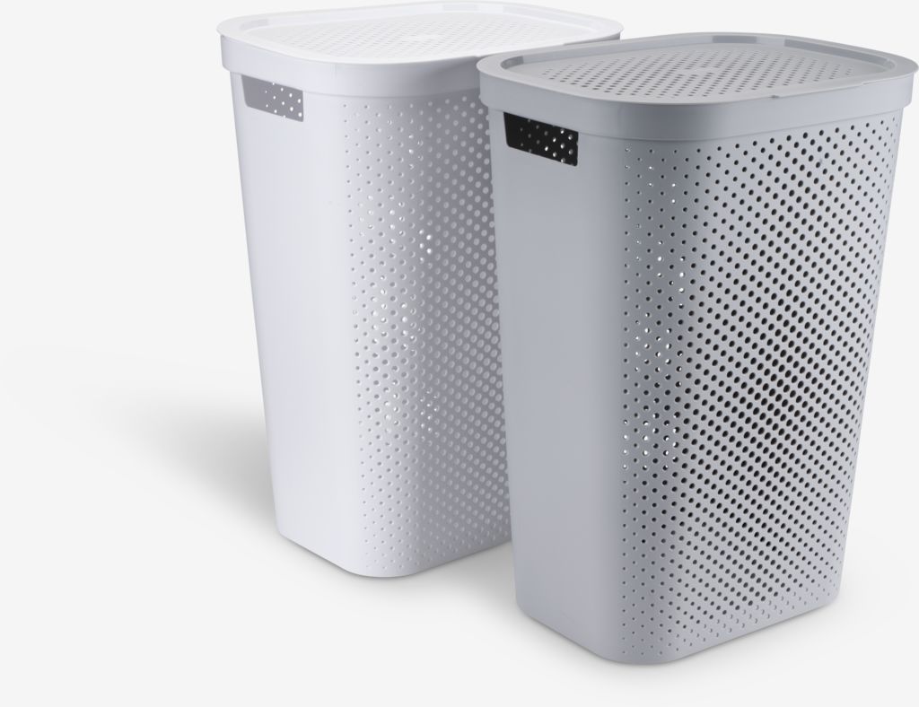 Laundry basket INFINITY plastic white