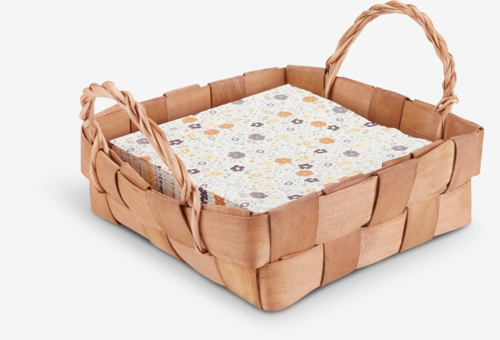 Basket TORKILD W20xL20xH7cm wood