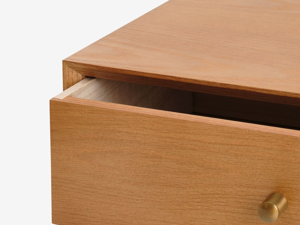 Bedside table HOKKSUND 1 drawer brown
