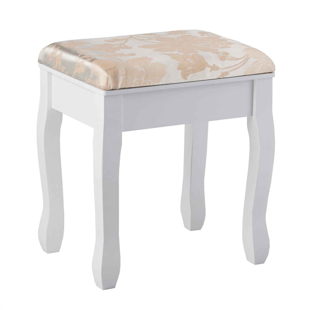 Lowest Prices - Gymax Vanity Set Makeup Dressing Table & Stool w/5 Drawers White