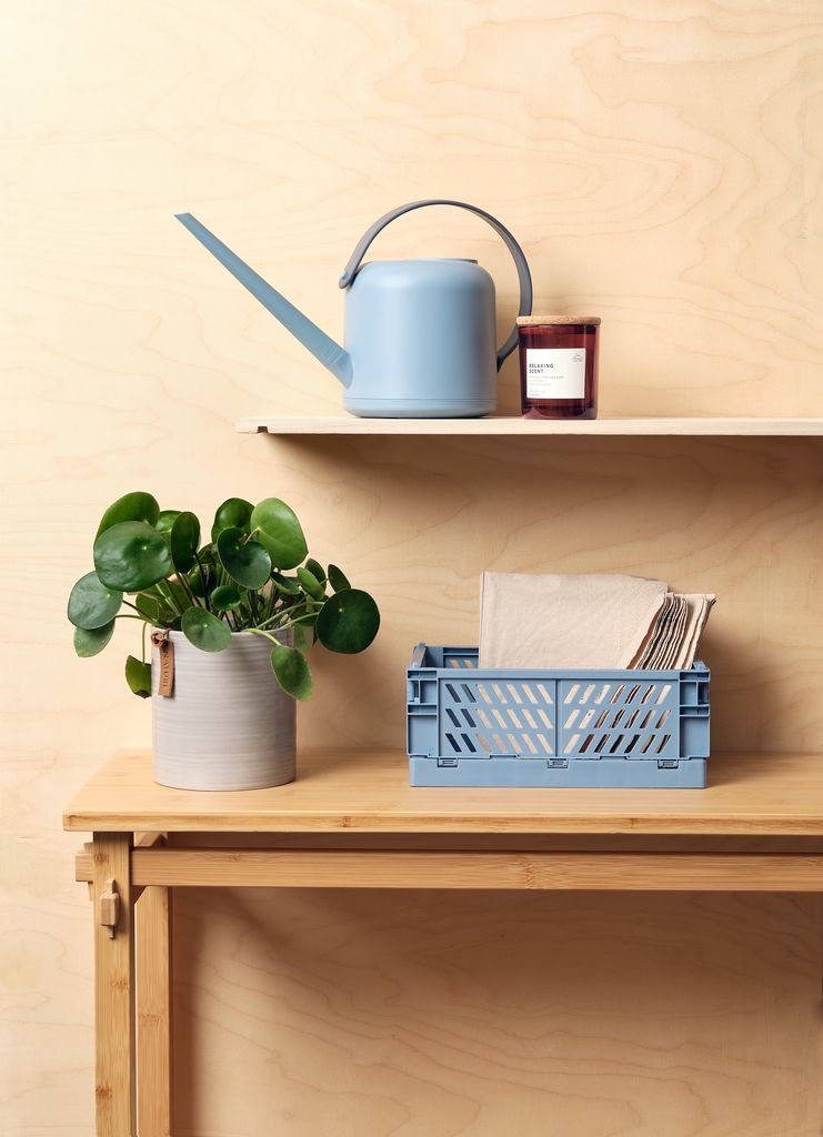 Basket MILAS W16xL25xH10 foldable blue