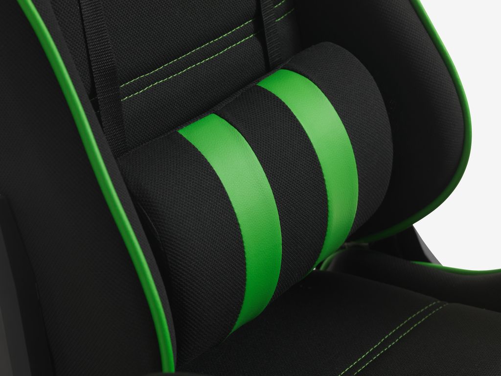 Gaming chair LAMBJERG black mesh/green