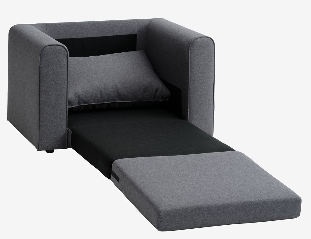 Chair bed SKILLEBEKK dark grey fabric