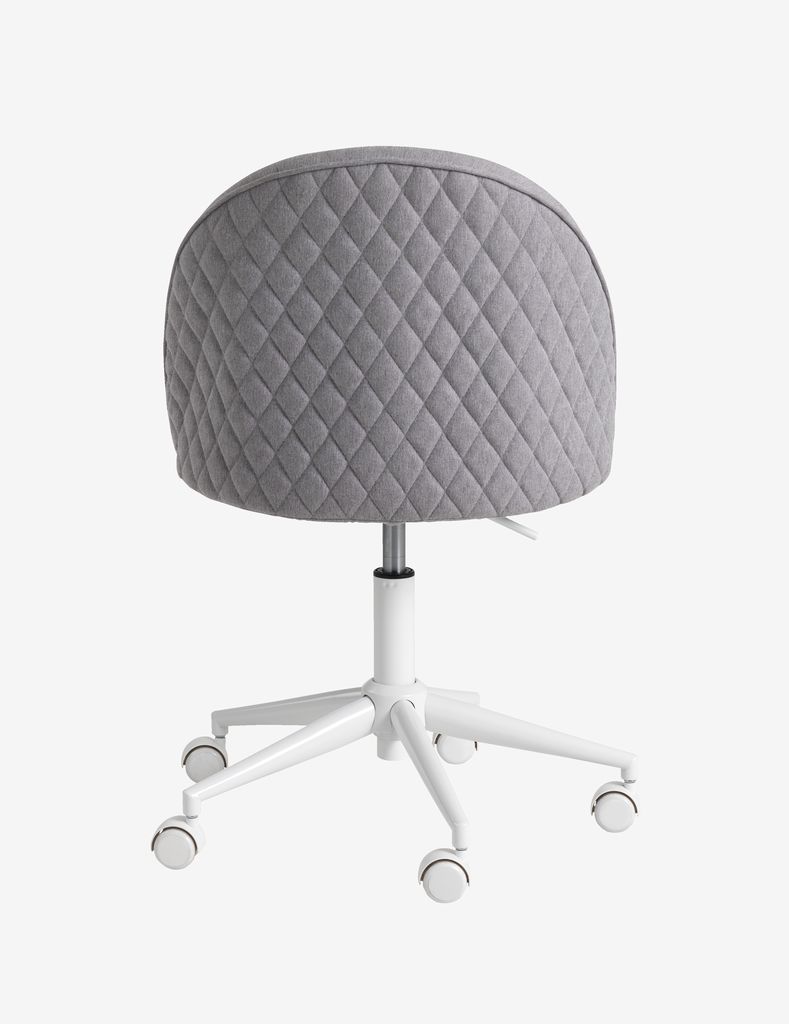 Desk chair KOKKEDAL grey fabric/white